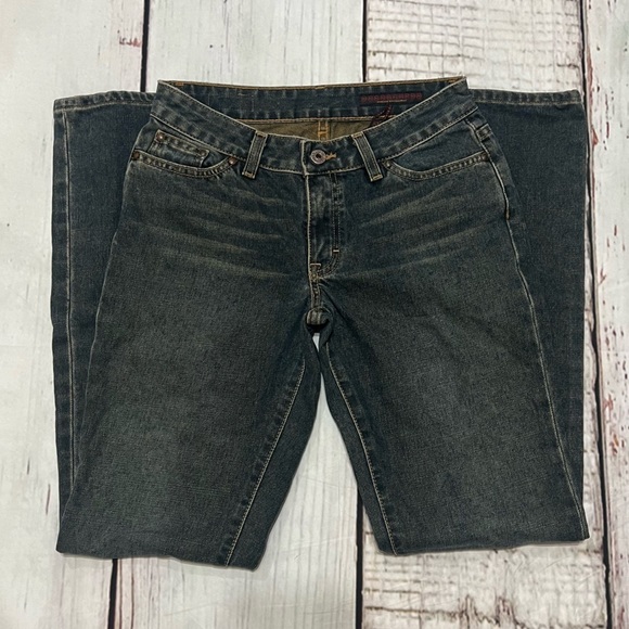 AG ADRIANO GOLDSCHMIED boot cut jeans dirty wash denim size 27 Y2K Vintage EUC - Picture 5 of 14